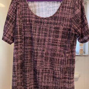 Plaid Pink and Black Women's Top